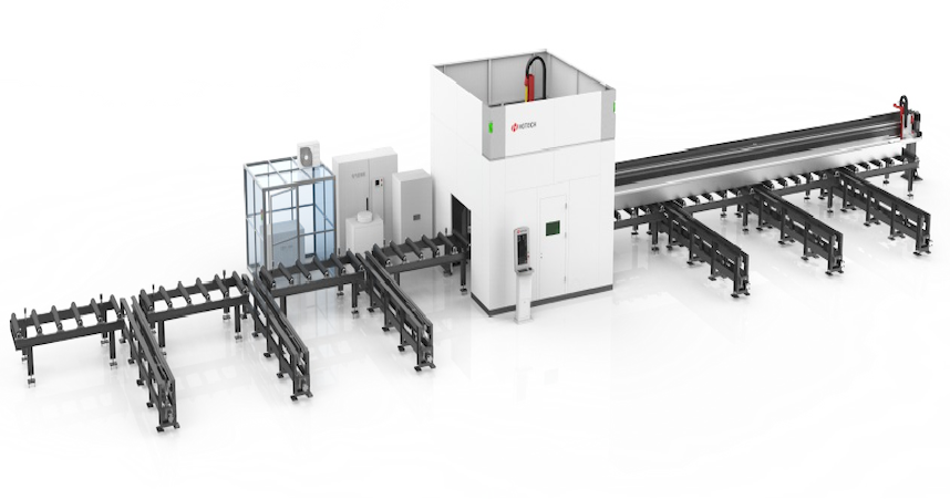 STC-A H형강 레이저 3차원 절단 및 자동 상하재 워크스테이션