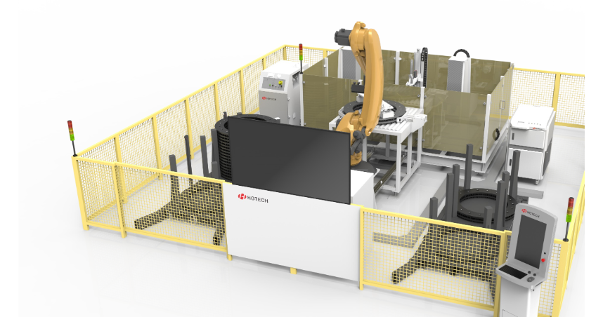 기차 브레이크 디스크 전자동 레이저 세척 생산라인